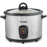 VonShef Rice Cooker 1.8L Steamer Cooking Pot Non Stick Electric 700W Keep Warm