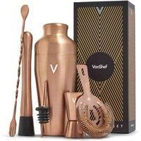 BTFY Rose Gold Parisian Cocktail Shaker Set, 9 Piece Party Girls Fun Night In