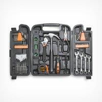 VonHaus 53pc Household Tool Set / Box / Kit - includes Precision Screwdrivers