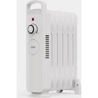 VonHaus Mini Oil Filled Radiator - 800W 6 fin Portable Electric Heater - White