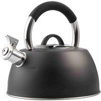 VonShef Stainless Steel Stove Top Kettle – Retro Style Whistling Kettle – Suitable for All Hob/Stove Types Including Induction