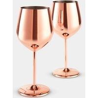 Beautify Rose Gold Wine Glasses | Set of 2 Shatterproof Stainless Steel