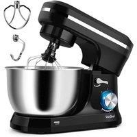 Food Stand Mixer 4.5 Litre Mixing Bowl Splash Guard Beater VonShef 1000W Black