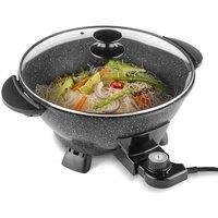 VonShef 35.5cm Non-Stick Stainless Steel Wok with Lid VonShef  - Size: 74cm H X 90cm W X 90cm D