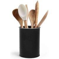 VonShef Kitchen Utensil Pot- Matte Black Utensil Holder Caddy - Sink Area Organiser for Kitchen and Countertop Storage