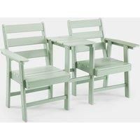 Adirondack Love Seat, Waterproof 2 Seater Jack & Jill Garden Chair Set, VonHaus