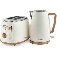 Kettle and Toaster Set Cream – VonShef 1.7L Rapid Boil Kettle & 2 Slice Toaster