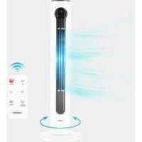 VonHaus Tower Fan 40" – Portable Electric Free Standing Cooling Fan for Home, Office, Living Room, Bedroom – 8 Speeds, 3 Modes, Remote Control, 8hr Timer, 45° Oscillating, Quiet Operation, LED Display