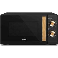 Fika Black/Cream & Wood 20L Microwave