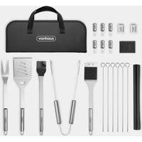 20Pc BBQ Tool Set, VonHaus Barbecue Accessories Kit, Barbeque Utensils