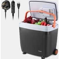 28L Electric Cool Box, VonShef Insulated Cooler with Hot/Cold Function & Wheels