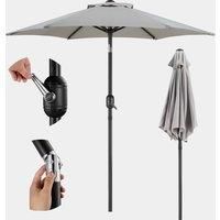 VonHaus Parasol 2M Garden Umbrella Sun Shade Canopy with Crank & Tilt Function