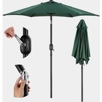 VonHaus Parasol 2M Garden Umbrella Sun Shade Canopy with Crank & Tilt Function
