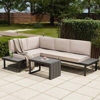 Modular Garden Furniture Set, 3 in 1 Outdoor Sofa Set with Table, VonHaus