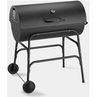 VonHaus Charcoal BBQ, XL Portable Barrel Barbecue, 2 in 1 Barbeque and Smoker