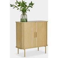 Sideboard for Living Room, Cabinet with Sliding Doors & 3 Shelves, VonHaus