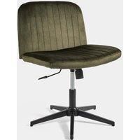 Desk Chair for Home Office, Green Velvet Office Chair for Bedroom, VonHaus