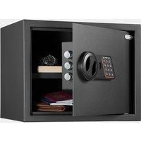 VonHaus 27L Electronic Safe Box with Digital Keypad, Security Safe with LED Indicators, Override Keys & Emergency Power, Wall or Floor Mountable, Ideal for Home, Office, or Wardrobe Storage