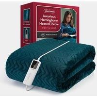 VonHaus Heated Throw Blanket Electric, 160 x 130cm, 9 Heat Settings, 9 Hr Timer