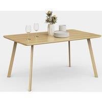 Spinningfield Dining Table - 6 Seater Kitchen Table for Dining Room - Rectangular Light Wood Effect Dinner Table for 6 People - Scandi Design