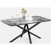 Marble Effect Ceramic 6 Seater Dining Table