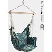 Hanging Chair Outdoor, Palm Leaf Garden Swing Seat with Attachments, VonHaus