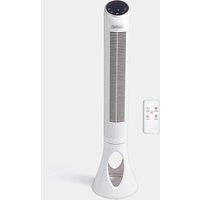 VonHaus White Tower Fan, Remote Control, 40” Home Office 70 Degree Oscillating