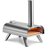 VonHaus Tabletop Outdoor Pizza Oven | Outdoor Smoker With Pizza Stone Included