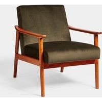Spinningfield Velvet Armchair, Vintage Style, Modern Lounge & Living Room Chair