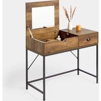 Dressing Table w/ Lift Up Mirror & Storage | Wood Effect Vanity Desk | VonHaus