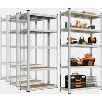 5-Tier Garage Shelving Units VonHaus Pack of 4 - 1.8m Rackings, 175kg Per Shelf