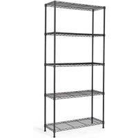 5 Tier Wire Shelving Unit Storage - 170cm x 80cm x 30cm Metal Shelves - VonHaus