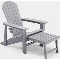 Adirondack Chair with Footstool, Waterproof Garden Chair, VonHaus