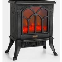 VonHaus Electric Stove Heater 1500W Indoor Fireplace Log/Wood Burner LED Flame