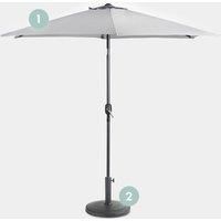 Grey Steel Parasol 12KG Parasol Base Set