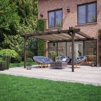 Wall Mounted Double Garden Pergola, L360 x W480 x H270 cm, Light Green