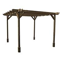 Buttercup Farm Double Premium Pergola - Wood - L180 x W480 x H270 cm - Rustic Brown
