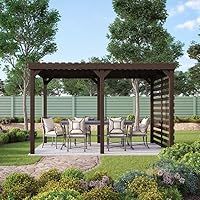Buttercup Farm Shade Pergola - Wood - L240 x W420 x H270 cm - Rustic Brown
