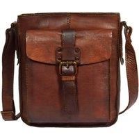 Mens Vintage Small Shoulder Bag Cross Body Travel Pouch Tan NEW