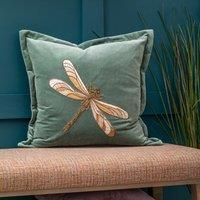 Voyage Maison Oxford Cushion with Embroidered & Beaded Motif Bee or Dragonfly
