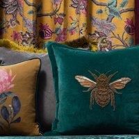Voyage Maison Oxford Cushion with Embroidered & Beaded Motif Bee or Dragonfly
