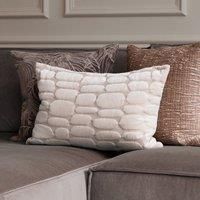 Voyage Maison Boulder Embroidered Velvet 40cm x 60cm Feather Filled Boudoir Quartz