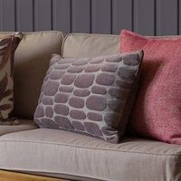 Voyage Maison Boulder Embroidered Velvet 40cm x 60cm Feather Filled Boudoir Lavender