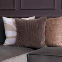 Voyage Maison Waterfall Embroidered Velvet Feather Filled Cushion 50cm x 50cm Iron