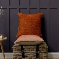 Voyage Maison Rainfall Embroidered Velvet Feather Filled Cushion 50cm x 50cm Cinnamon