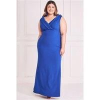 Front Wrap Off The Shoulder Maxi Dress