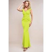 Bardot Pleated Maxi With Metal Trim Maxi Dress