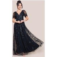 Flared Sleeve Embroidered Maxi Dress
