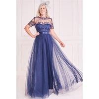 Mesh Embroidered Maxi Dress