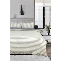Modern Striped Reversible Cotton Duvet Cover Set